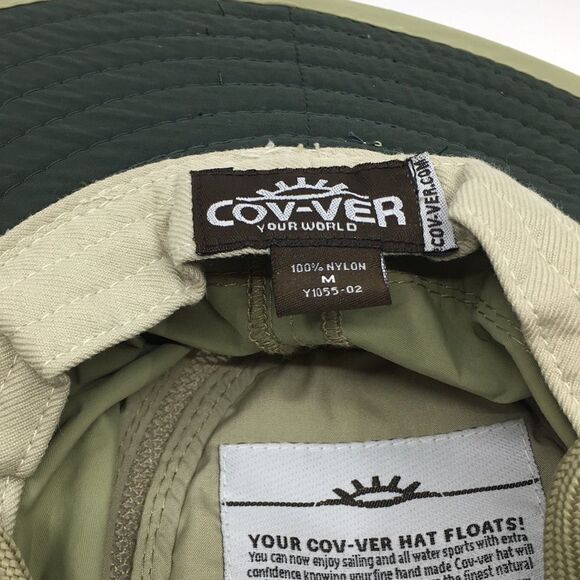 Cov-Ver Your World Nylon Canvas Breeze Floating Boating Hat Sz Medium - Picture 12 of 15